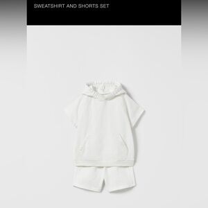 Zara kids matching short sleeve hoodie and shorts